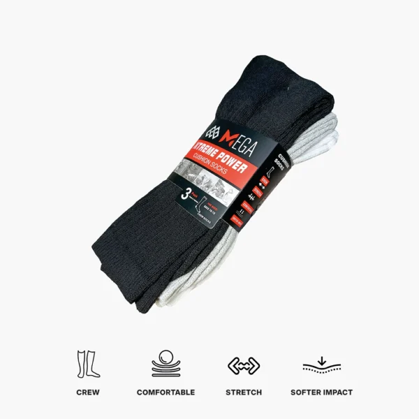 MEGA XTREME POWER CUSHION SOCKS (Pack of 3)