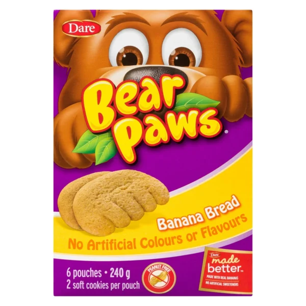 Dare Bear Paws Banana Bread Soft Cookies 240g