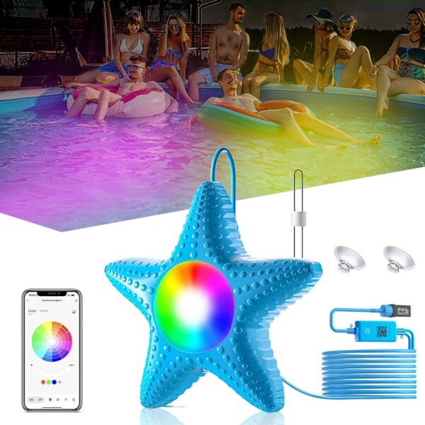 RGB Starfish Pool lights