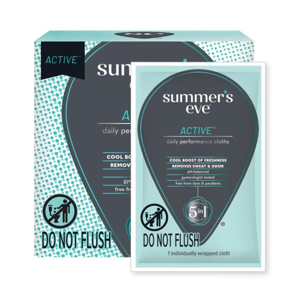 Summer’s Eve Active Cooling Feminine Cleansing Cloths 14 individually cloths