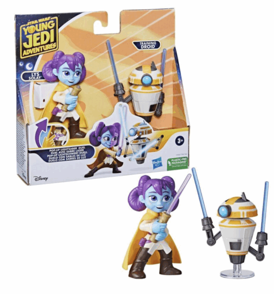 Star Wars Young Jedi Adventures Lys Solay & Training Droid Pop-Up Lightsaber Duel